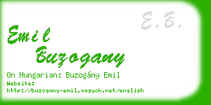 emil buzogany business card